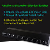 Maxbell 2 in 8 Out Power Amplifier Selector Switch 300W Speaker for Home Theater