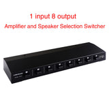 Maxbell 1 in 8 Out Power Amplifier Selector Loudspeaker 8-Channel for Stereo Audio