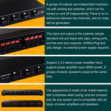 Maxbell 1 in 8 Out Power Amplifier Selector Loudspeaker 8-Channel for Stereo Audio