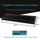 Maxbell 1 in 8 Out Power Amplifier Selector Loudspeaker 8-Channel for Stereo Audio