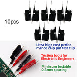 Maxbell Sdk08 Micro IC Clamp Chip Foot Clip Testing Clamp for Electronic Testing Black
