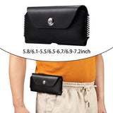 Maxbell Universal PU Cell Phone Belt Pouch Waist Bag Ourdoor Black 5.8 6.1 Inch