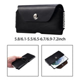 Maxbell Universal PU Cell Phone Belt Pouch Waist Bag Ourdoor Black 5.8 6.1 Inch
