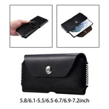 Maxbell Universal PU Cell Phone Belt Pouch Waist Bag Ourdoor Black 5.8 6.1 Inch