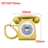 Maxbell Retro Landline Phone Old Style with Redial Classic for Hotel Use Office Home Yellow