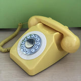 Maxbell Retro Landline Phone Old Style with Redial Classic for Hotel Use Office Home Yellow