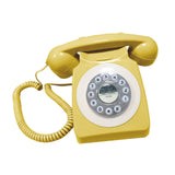 Maxbell Retro Landline Phone Old Style with Redial Classic for Hotel Use Office Home Yellow