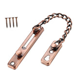 Maxbell 4xStainless Door Chain Lock Home Bedroom Hotel Family Chain Bolt Lock for Door Red Bronze