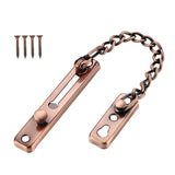 Maxbell 4xStainless Door Chain Lock Home Bedroom Hotel Family Chain Bolt Lock for Door Red Bronze