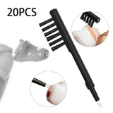 Maxbell 20Pcs Hearing Aid Cleaning Brushes Earphones Cleaning Brushes Cleaning Tools Six Hole Brush