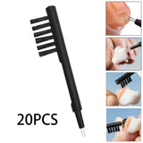 Maxbell 20Pcs Hearing Aid Cleaning Brushes Earphones Cleaning Brushes Cleaning Tools Six Hole Brush