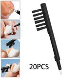 Maxbell 20Pcs Hearing Aid Cleaning Brushes Earphones Cleaning Brushes Cleaning Tools Six Hole Brush