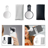 Maxbell Maxbell Phone Reflection Clip Compact Selfie Device Portable Selfie Reflector Mirror Black