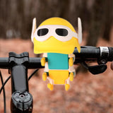 Maxbell Generic Bike Phone Mount Handlebar Phone Clamp for Motorcycle Scooter Riding Yellow