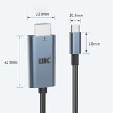 Maxbell Maxbell USB C to HDMI 2.1 Cable High Speeds Plug and Play 8K60Hz for Laptop PC Tablet