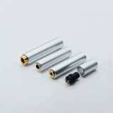 Maxbell 3 in 1 Audio Jack Connector 4.4 Balanced Female Stereo Jack Adapter Connector Silver