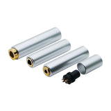Maxbell 3 in 1 Audio Jack Connector 4.4 Balanced Female Stereo Jack Adapter Connector Silver