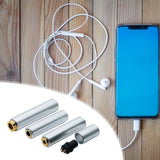 Maxbell 3 in 1 Audio Jack Connector 4.4 Balanced Female Stereo Jack Adapter Connector Silver