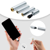 Maxbell 3 in 1 Audio Jack Connector 4.4 Balanced Female Stereo Jack Adapter Connector Silver