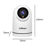 Maxbell Indoor Security Camera Easy to Set up 2 Way Audio Compact Color Night Vision