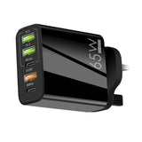 Maxbell Fast Charging Station QC 3.0 PD15W PD20W Multiport Charger PD65W for Laptops Black