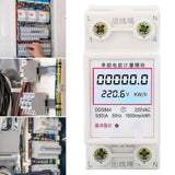 Maxbell Single Phase Electricity Meter LCD Display Lightweight Energy Meter for Home