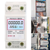 Maxbell Single Phase Electricity Meter LCD Display Lightweight Energy Meter for Home