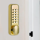 Maxbell Mechanical Door Lock Mechanical Keypad Door Lock for Kitchen Balcony Outdoor Gold