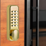 Maxbell Mechanical Door Lock Mechanical Keypad Door Lock for Kitchen Balcony Outdoor Gold