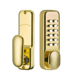 Maxbell Mechanical Door Lock Mechanical Keypad Door Lock for Kitchen Balcony Outdoor Gold