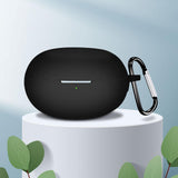 Maxbell Earbud Case Gifts Portable Shockproof Silicone with Hooks Soft Earphone Case Black