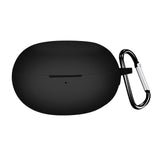 Maxbell Earbud Case Gifts Portable Shockproof Silicone with Hooks Soft Earphone Case Black
