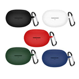 Maxbell Earbud Case Gifts Portable Shockproof Silicone with Hooks Soft Earphone Case Black