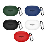 Maxbell Earbud Case Gifts Portable Shockproof Silicone with Hooks Soft Earphone Case Black
