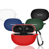 Maxbell Earbud Case Gifts Portable Shockproof Silicone with Hooks Soft Earphone Case Black