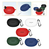 Maxbell Earbud Case Gifts Portable Shockproof Silicone with Hooks Soft Earphone Case Black