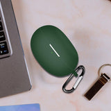 Maxbell Earbud Case Gifts Portable Shockproof Silicone with Hooks Soft Earphone Case Green