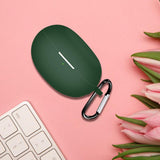 Maxbell Earbud Case Gifts Portable Shockproof Silicone with Hooks Soft Earphone Case Green