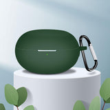 Maxbell Earbud Case Gifts Portable Shockproof Silicone with Hooks Soft Earphone Case Green