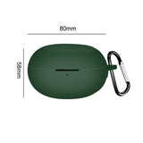 Maxbell Earbud Case Gifts Portable Shockproof Silicone with Hooks Soft Earphone Case Green