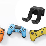 Maxbell Wall Mount Game Controller Holder Easy to Install Sturdy Headset Hook Hanger Black