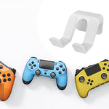 Maxbell Wall Mount Game Controller Holder Easy to Install Sturdy Headset Hook Hanger White