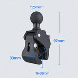 Maxbell Handlebar Clamp Mount Base Black Heavy Duty Motorcycle Handlebar Mount Clamp