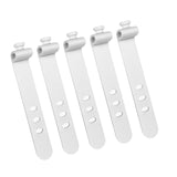 Maxbell 5x Silicone Cable Ties Cord Management Ties Gadgets Reusable Cable Organizer White