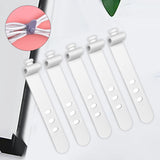 Maxbell 5x Silicone Cable Ties Cord Management Ties Gadgets Reusable Cable Organizer White