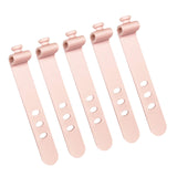 Maxbell 5x Silicone Cable Ties Cord Management Ties Gadgets Reusable Cable Organizer Pink