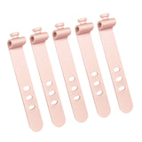 Maxbell 5x Silicone Cable Ties Cord Management Ties Gadgets Reusable Cable Organizer Pink