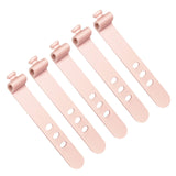 Maxbell 5x Silicone Cable Ties Cord Management Ties Gadgets Reusable Cable Organizer Pink