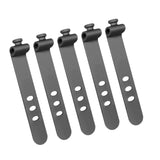 Maxbell 5x Silicone Cable Ties Cord Management Ties Gadgets Reusable Cable Organizer Black