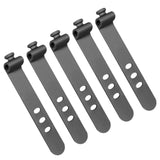 Maxbell 5x Silicone Cable Ties Cord Management Ties Gadgets Reusable Cable Organizer Black